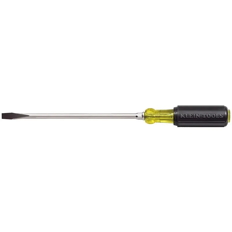 Klein 602-8 3/8" Keystone-Tip Screwdriver  8" Heavy-Duty Round-Shank