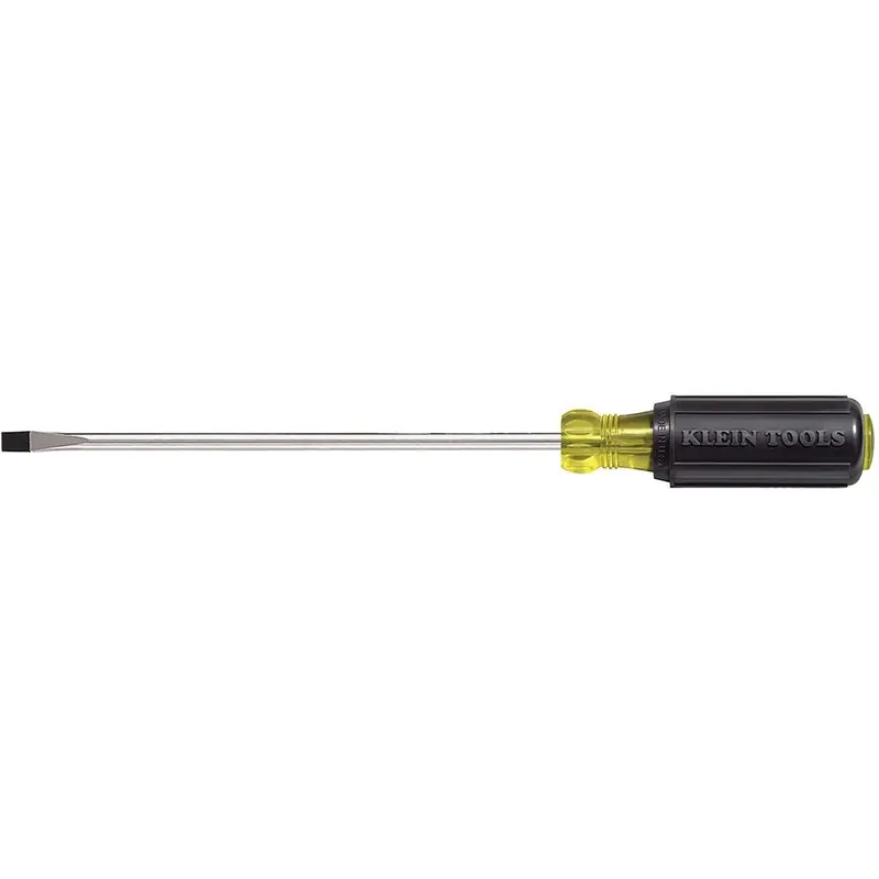 Klein 605-8 1/4" Cabinet-Tip Screwdriver  8" Heavy-Duty Round-Shank