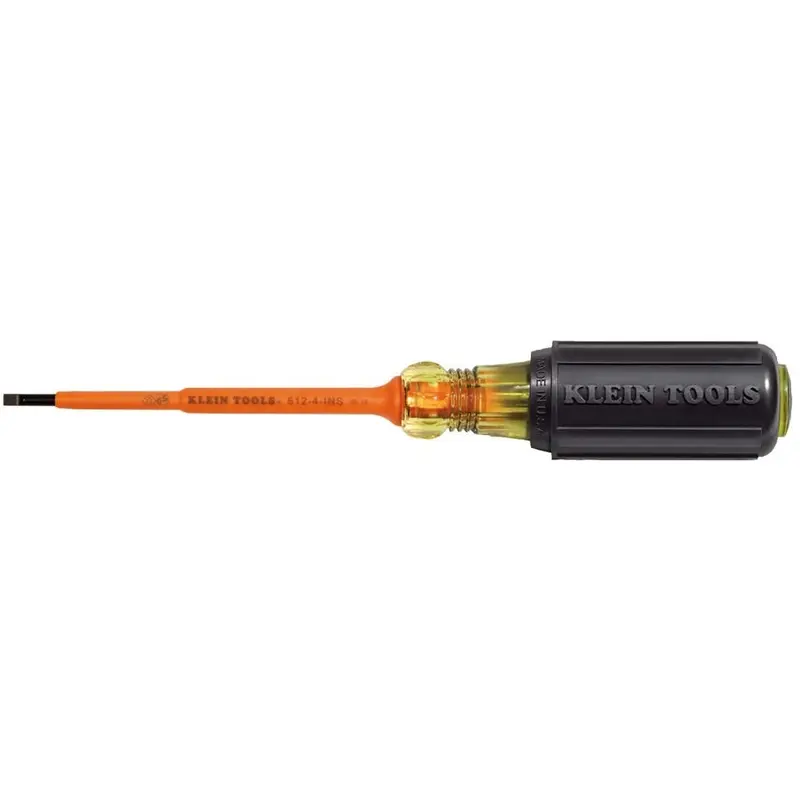 Klein 612-4-INS Insulated 1/8" Slotted - 4" Screwdriver