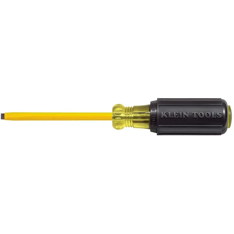 Klein 620-3 Coated 3/16" Cabinet-Tip Screwdriver  3" Round-Shank