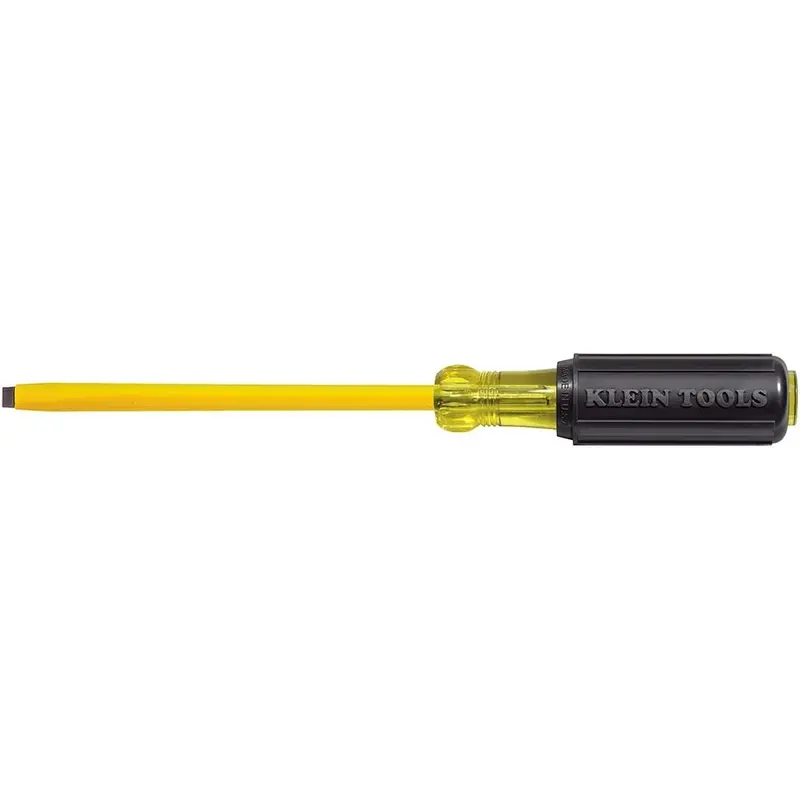 Klein 620-6 Coated 5/16" Cabinet-Tip Screwdriver  6" Heavy-Duty Round-Shank