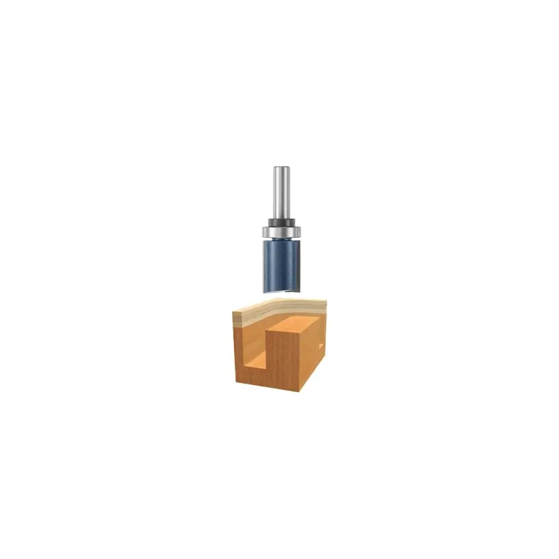 Bosch 85671M 1-1/8 In. x 1-1/2 In. Carbide Tipped 2-Flute Top Bearing Straight Trim Router Bit