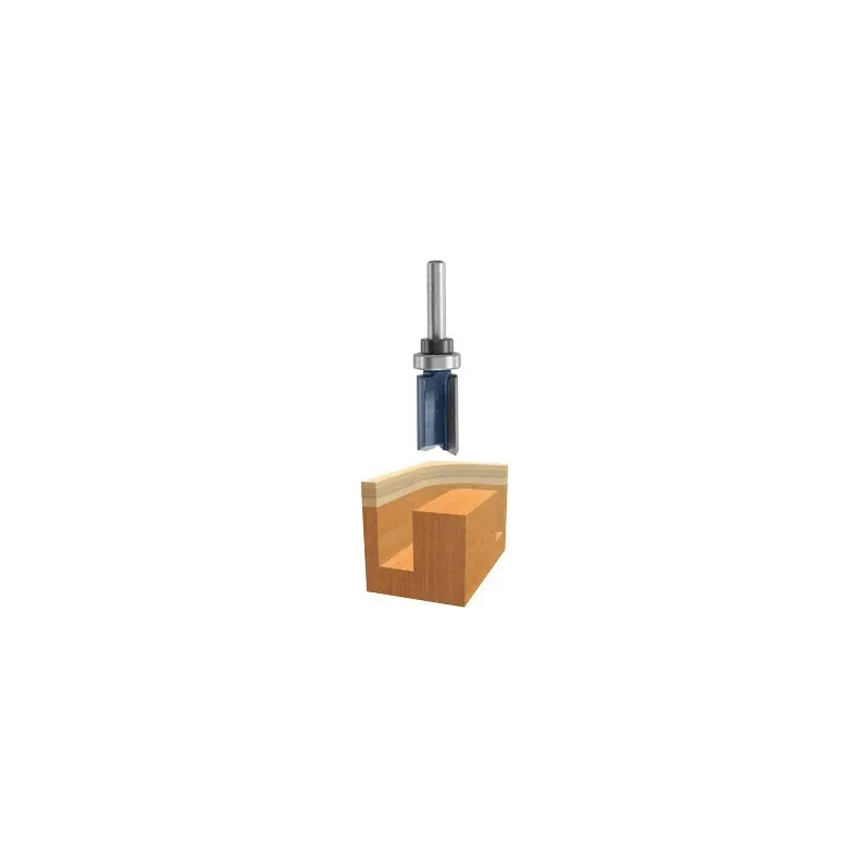Bosch 85672M 1/2 In. x 1-1/4 In. Carbide Tipped 2-Flute Top Bearing Straight Trim Router Bit