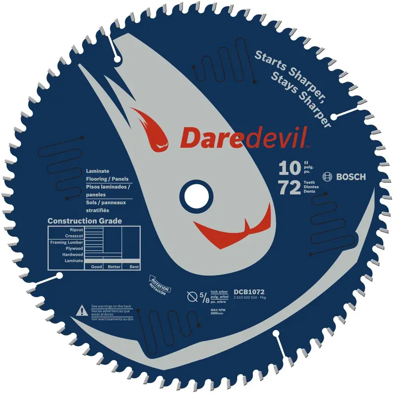 Bosch DCB1072 10-Inch 72 Tooth Edge Circular Saw Blade for Laminate
