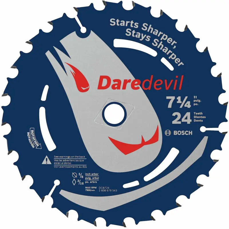 Bosch DCB724B3 3-Piece 7-1/4-Inch 24 Tooth Construction Portable Saw Blade Framing