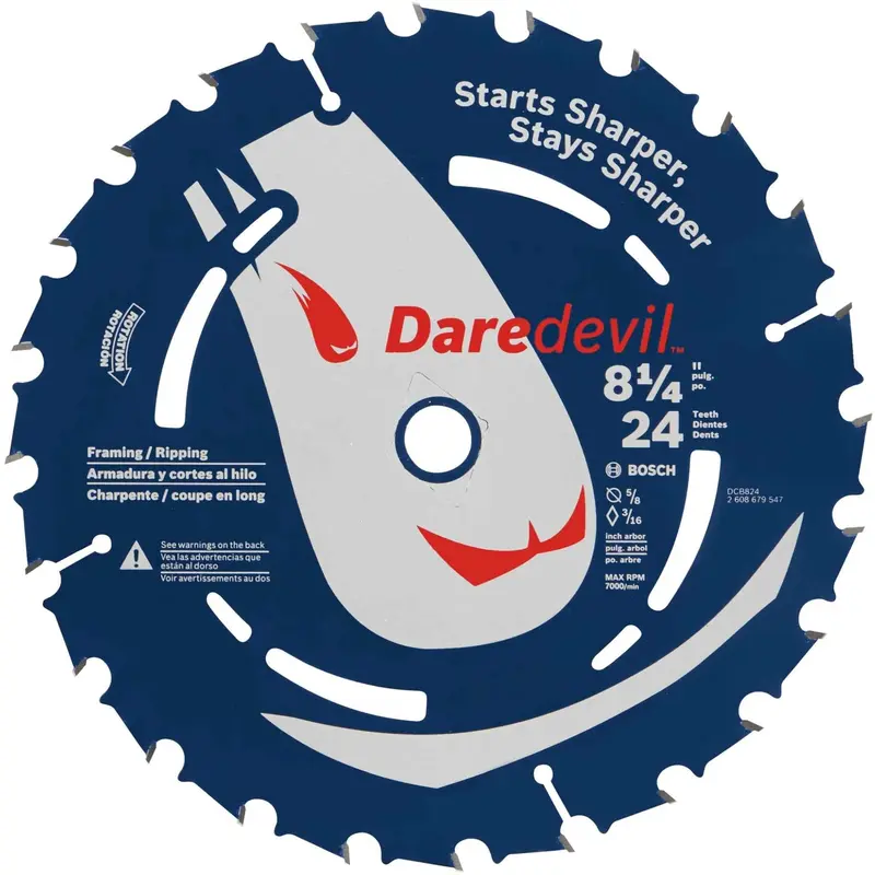Bosch DCB824 8-1/4-Inch 24 Tooth Construction Portable Saw Blade Framing