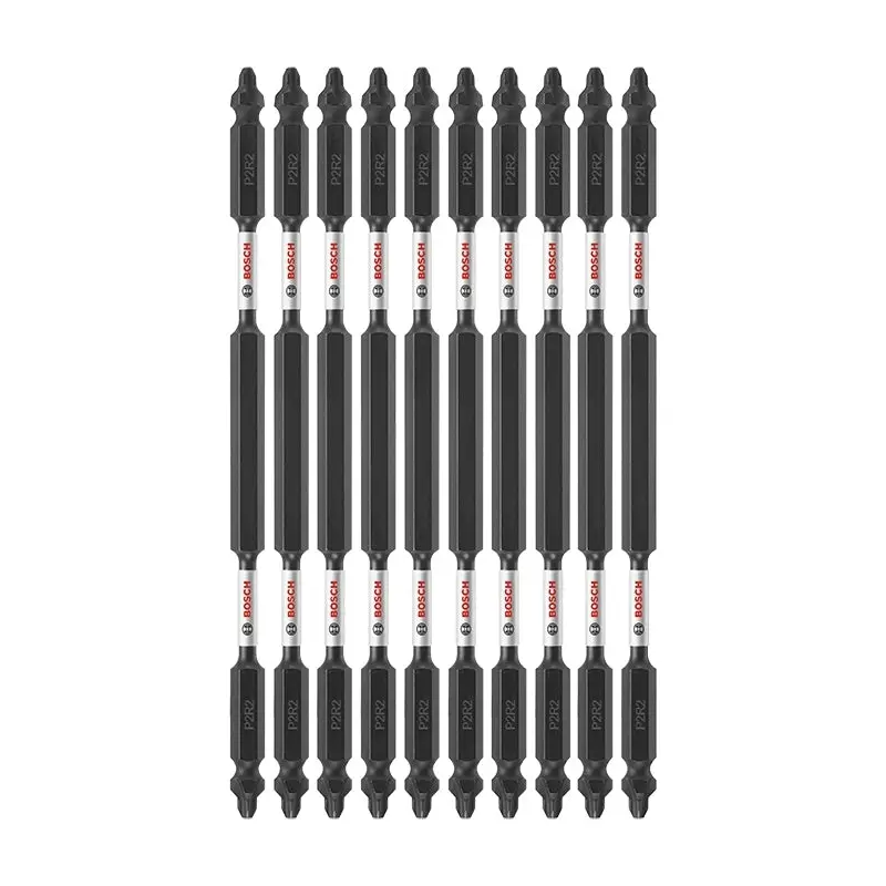 Bosch ITDEP2R26B 10-Piece Impact Tough 6 In. Phillips/Square #2 Double-Ended Bits