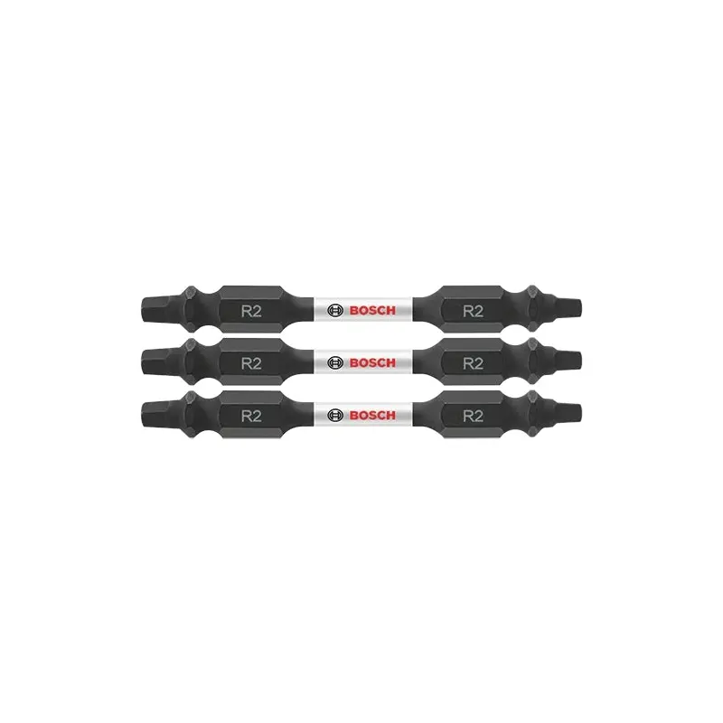 Bosch ITDESQ22503 3-Piece Impact Tough 2.5 In. Square #2 Double-Ended Bits