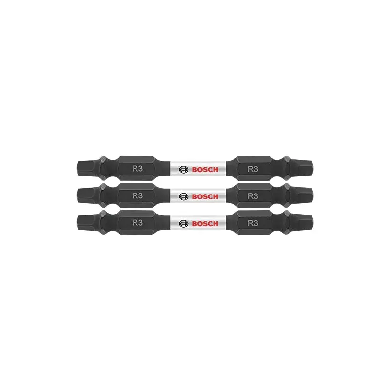 Bosch ITDESQ32503 3-Piece Impact Tough 2.5 In. Square #3 Double-Ended Bits