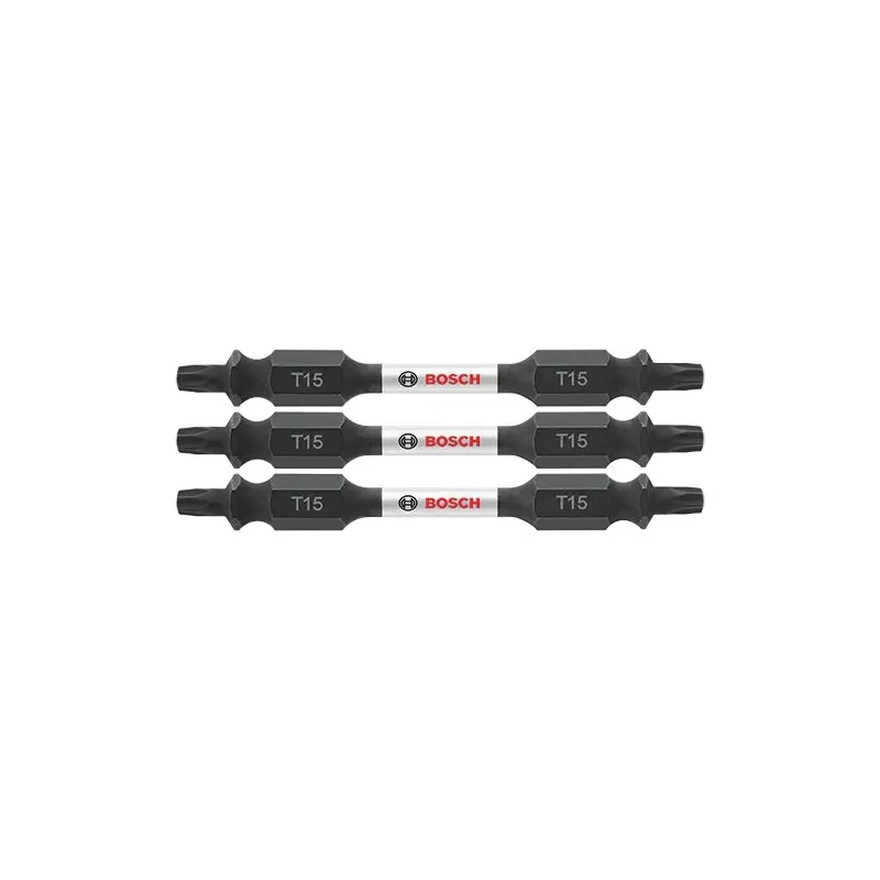 Bosch ITDET152503 3-Piece Impact Tough 2.5 In. Torx #15 Double-Ended Bits