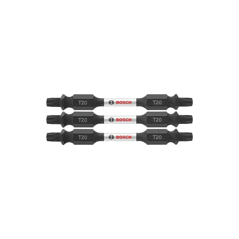 Bosch ITDET202503 3-Piece Impact Tough 2.5 In. Torx #20 Double-Ended Bits