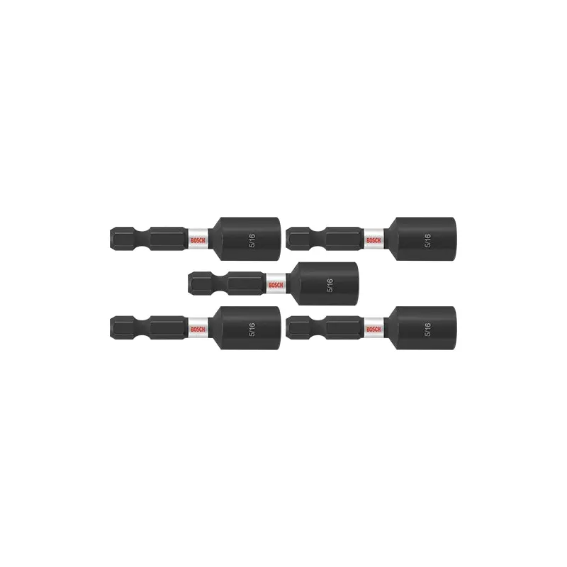 Bosch ITNS516B 5-Piece Impact Tough 5/16 In. x 1-7/8 In. Nutsetters
