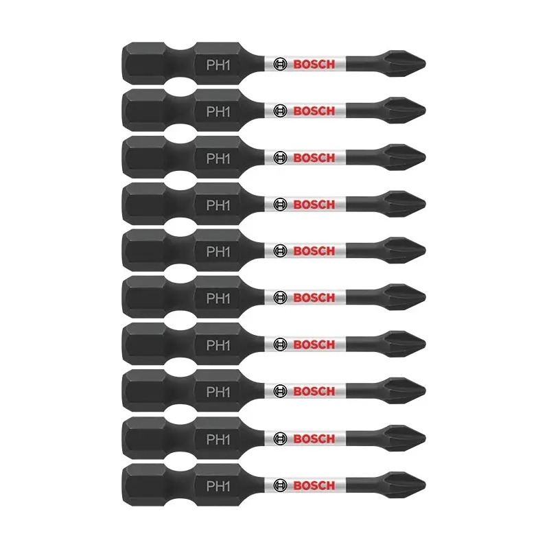 Bosch ITPH12B 10-Piece Impact Tough 2 In. Phillips #1 Power Bits
