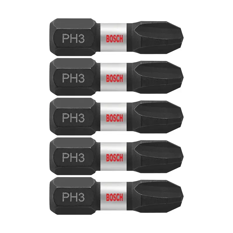 Bosch ITPH3105 5-Piece Impact Tough 1 In. Phillips #3 Insert Bits