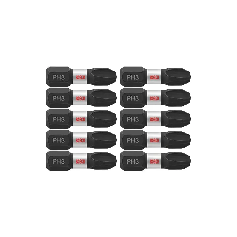 Bosch ITPH31B 10-Piece Impact Tough 1 In. Phillips #3 Insert Bits