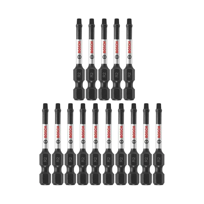 Bosch ITSQ2115 15-Piece Impact Tough 1 In. Square #2 Insert Bits
