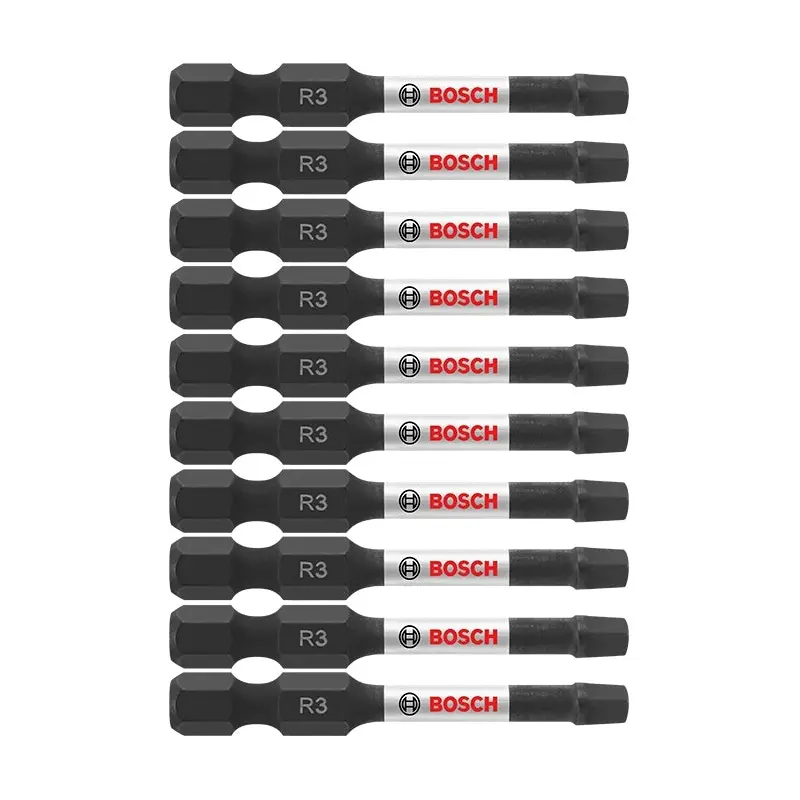Bosch ITSQ32B 10-Piece Impact Tough 2 In. Square #3 Power Bits