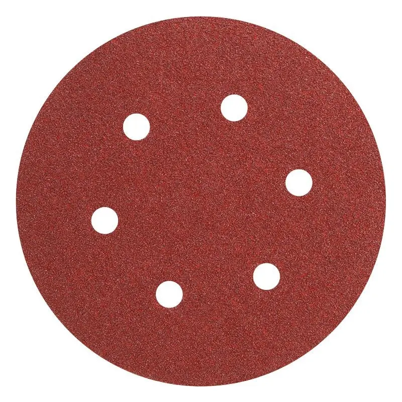 Bosch SR6R080 5-Piece 80 Grit 6 In. 6 Hole Hook-And-Loop Sanding Discs