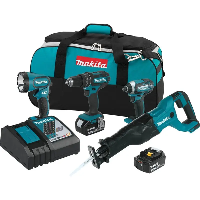 Makita XT440 18V LXT Cordless 4-Piece Combo 3.0Ah Kit