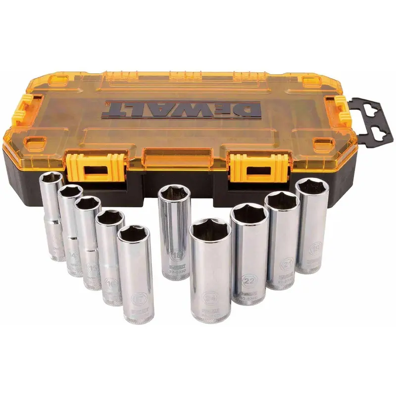 Dewalt DWMT73815 10-Piece 1/2-in Drive Deep Metric Socket Set