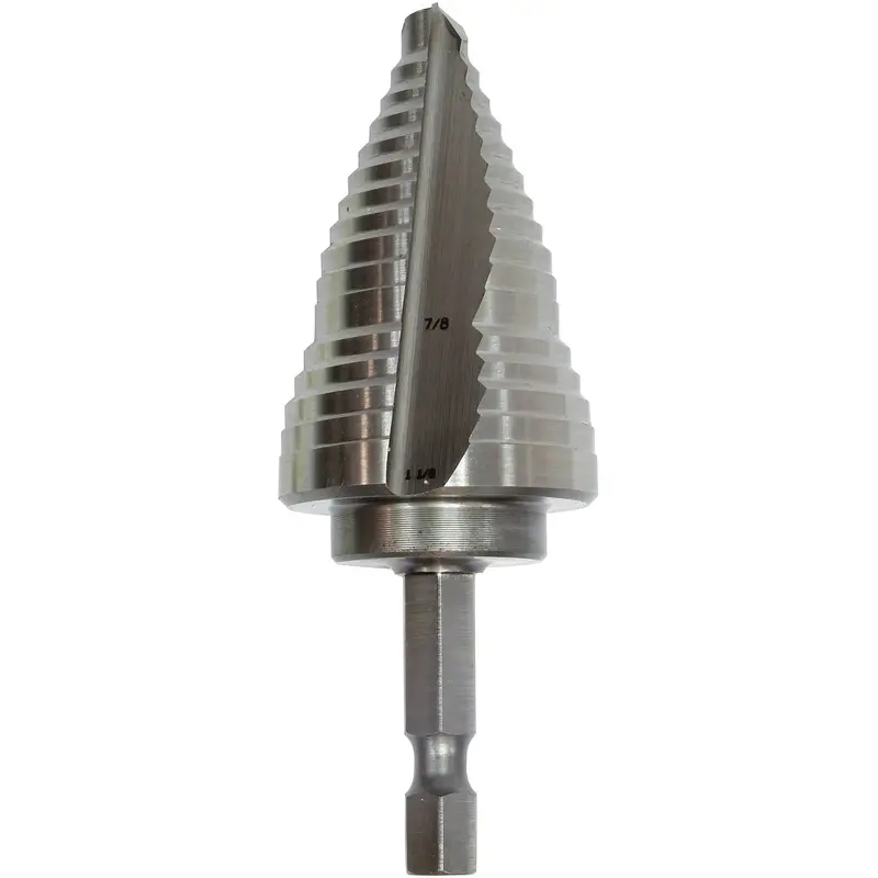 Makita 711494-A 1/4" - 1-1/8" H.S.S. Step Drill Bit, 1/4" Hex Shank