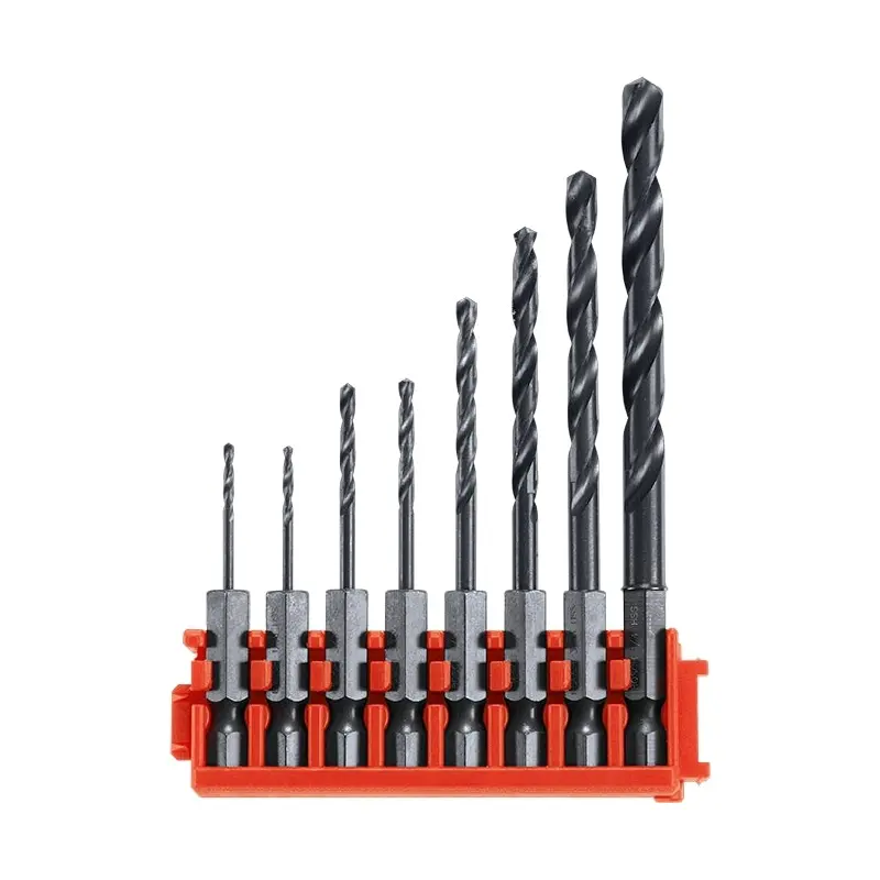 Bosch CCSDV08 8-Piece Impact Tough Black Oxide Drill Bits with Clip for Custom Case System