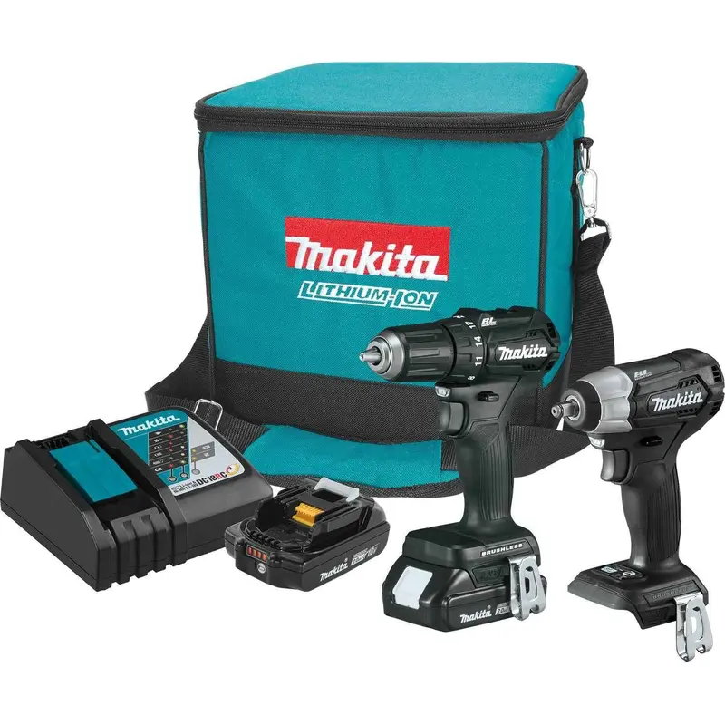 Makita CX201RB 18V LXT Lithium-Ion Sub-Compact Brushless Cordless 2-Piece Combo 2.0Ah Kit