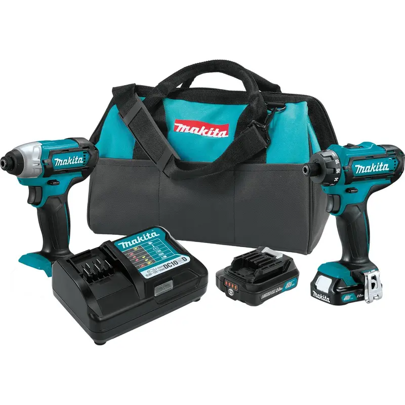 Makita CT230R 12V max CXT Lithium-Ion Cordless 2-Piece Combo Kit, 2.0Ah
