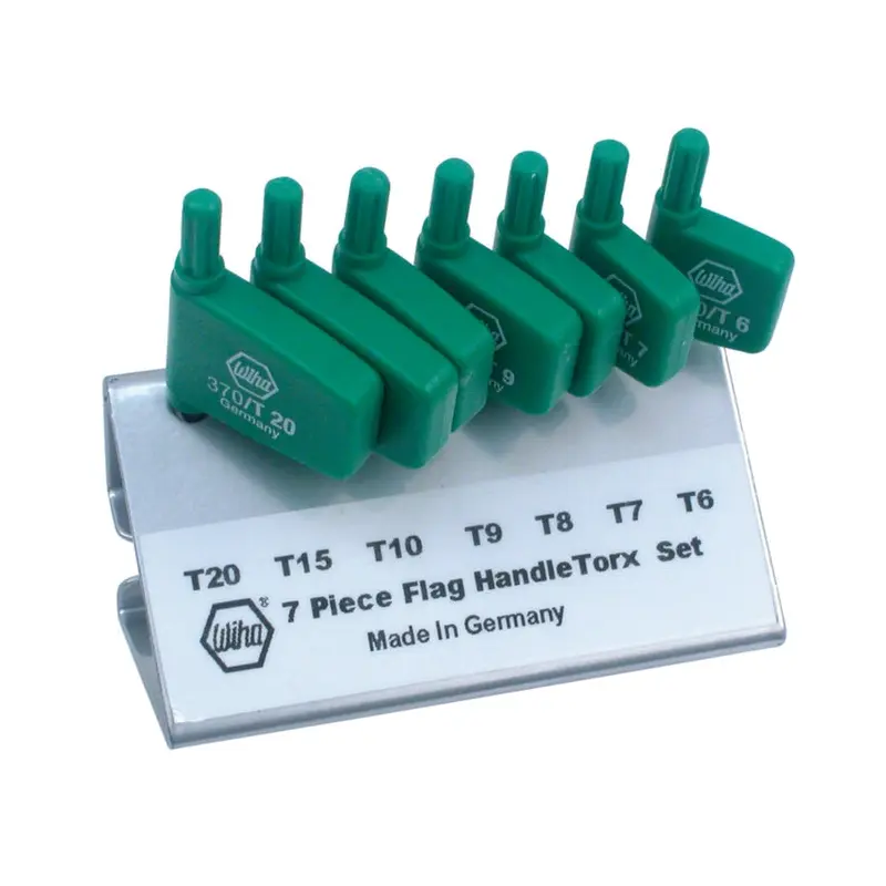 Wiha 37090 7-Piece Torx Flag Handle Screwdriver Set