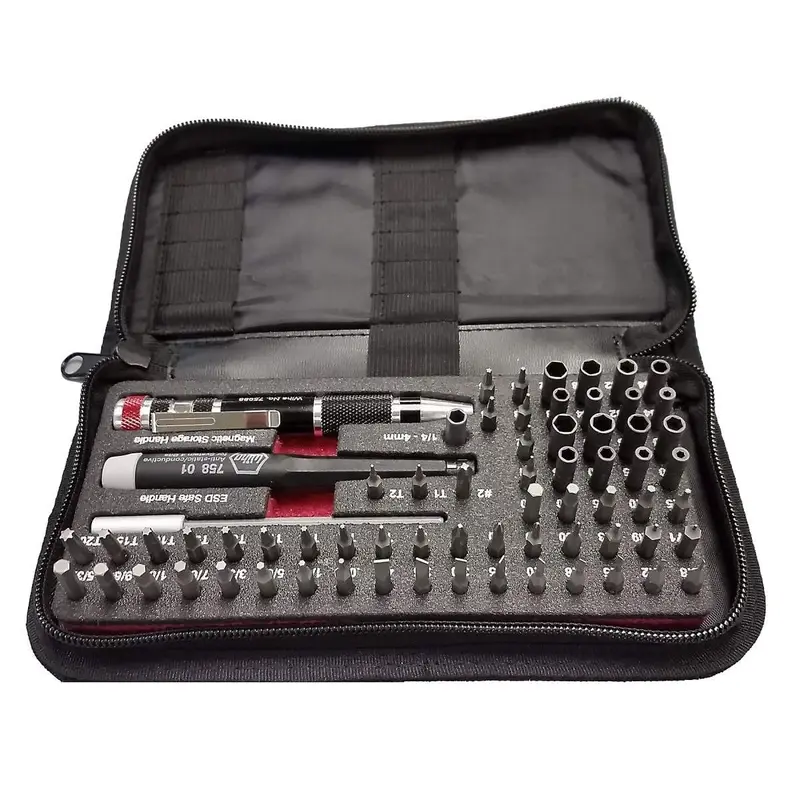Wiha 75971 Master Tech Micro Bit 68-Piece Set In Travel Case