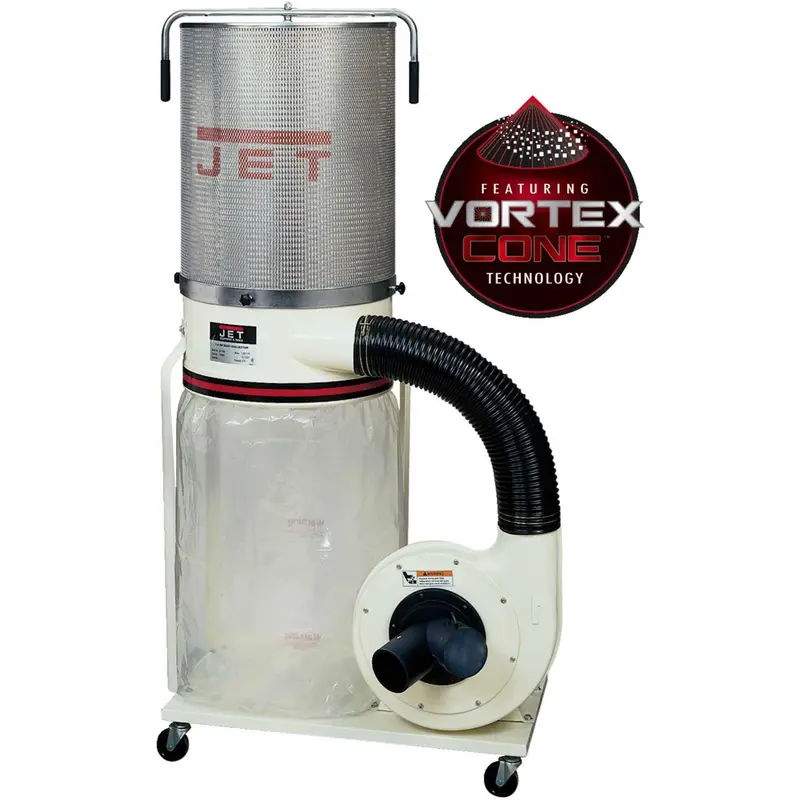 Jet 708659K DC-1100VX-CK Dust Collector, 1.5HP 1PH 115/230V, 2-Micron Canister Kit