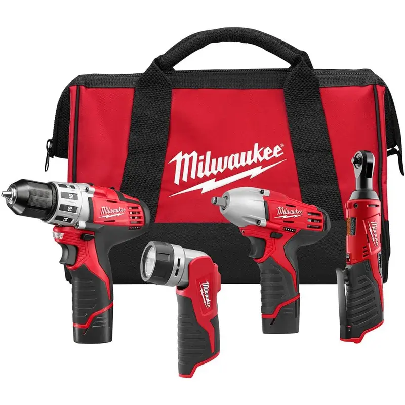 Milwaukee 2493-24 M12 Cordless 4 Tool Combo Kit