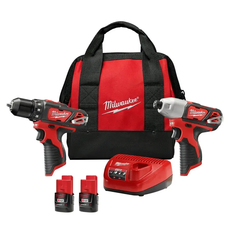 Milwaukee 2494-22 M12 Cordless 2-Tool Combo 1.5Ah Kit