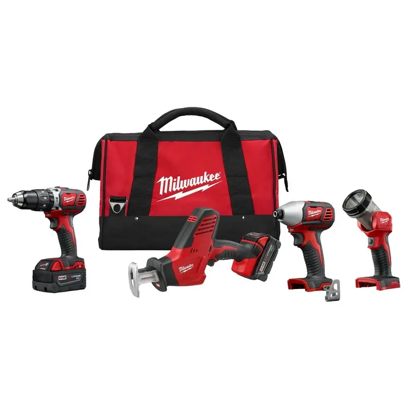 Milwaukee 2695-24 M18 Cordless 4-Tool Combo 3.0Ah Kit