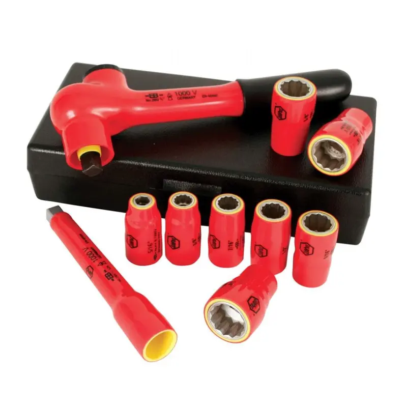 Wiha 31493 Insulated 3/8" Drive Socket 10 Piece Inch Set
