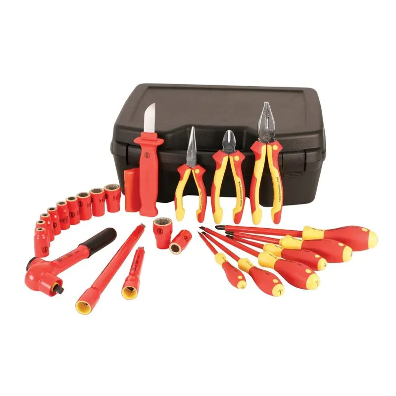 Wiha 31495 Insulated 3/8" Drive Socket 24 Piece Inch Set