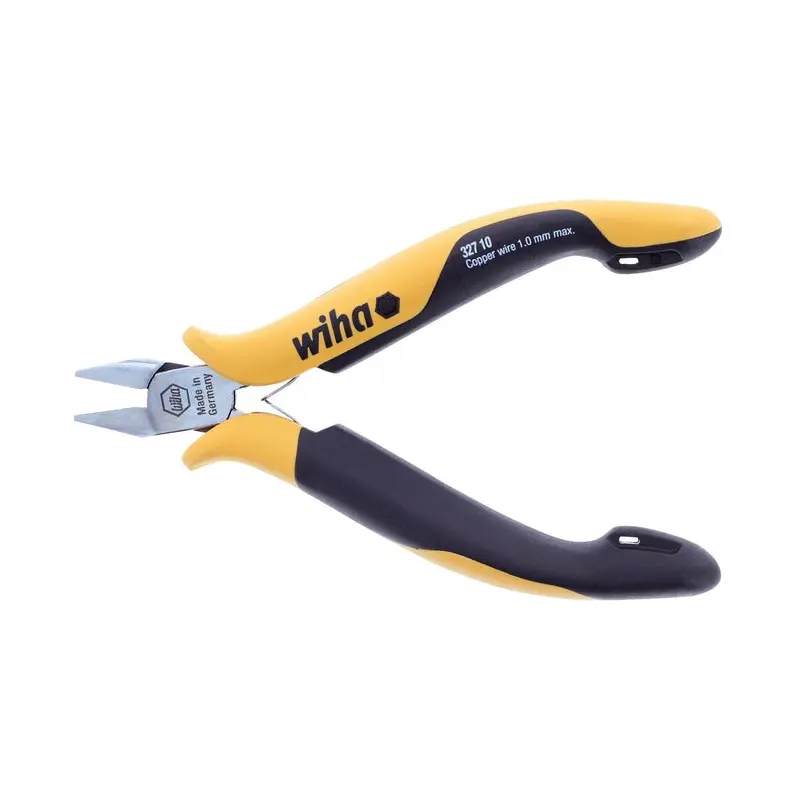 Wiha 32710 ESD Safe Precision Wide Tapered Head Full Flush Cutter
