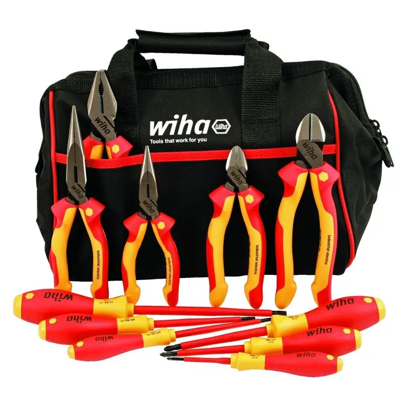 Wiha 32977 Insulated Industrial Cutters/Drivers Set
