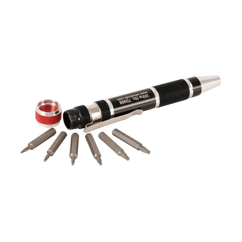 Wiha 75985 Micro Bit Handle Storage Torx Pocket Clip 7 Piece Set
