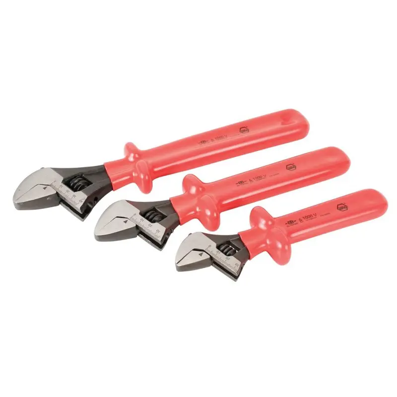 Wiha 76290 Insulated Adjustable Wrench 3 Piece Set