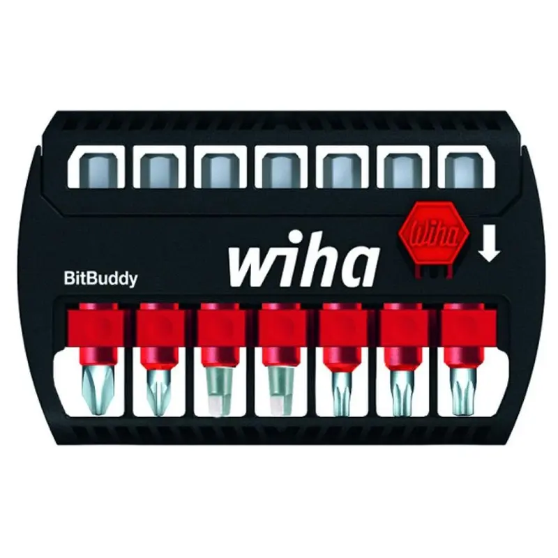 Wiha 76892 Terminator Impact Power Bit Buddy Phillips/Square/Torx 7 Piece Set