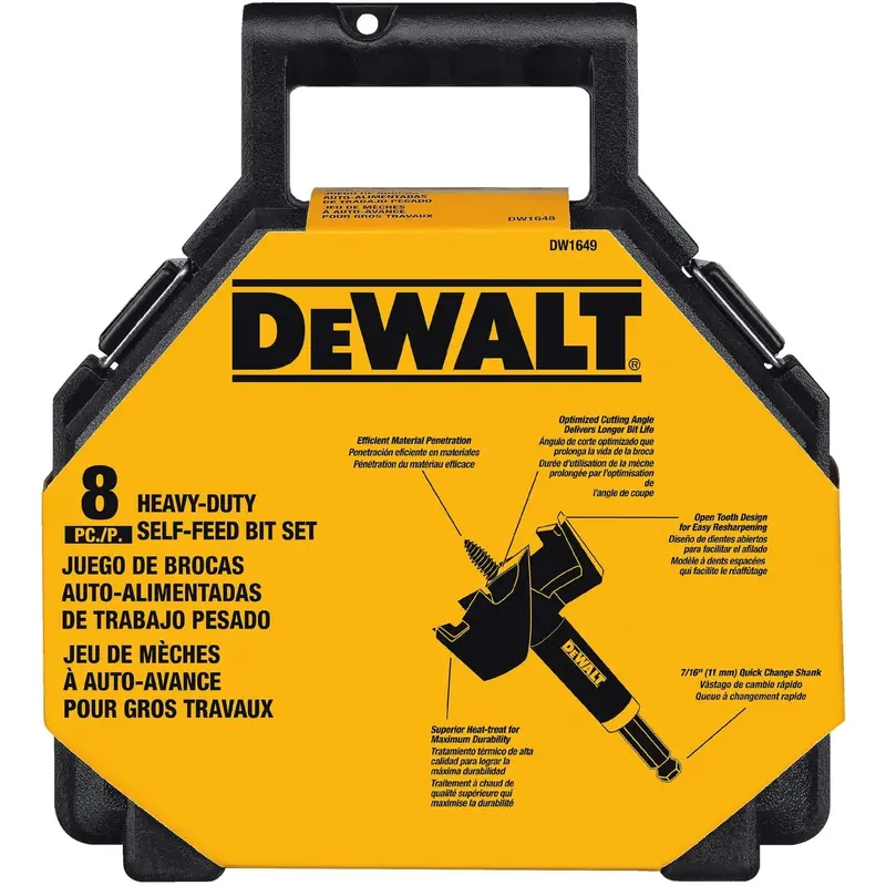 DeWalt DW1649 DW 8-Piece Self-Feed Bit Kit