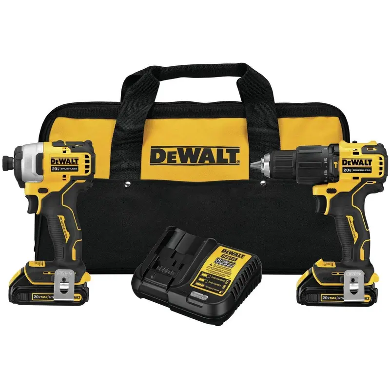 DeWalt DCK279C2 Atomic 20V MAX Brushless Cordless Hammer Drill/Driver And Impact Driver Kit