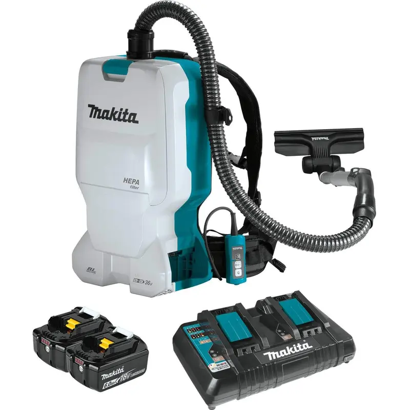 Makita XCV17PG 36V (18V X2) LXT Lithium-Ion Brushless Cordless 6 Quart HEPA Filter Backpack Dry Vacuum (6.0Ah)
