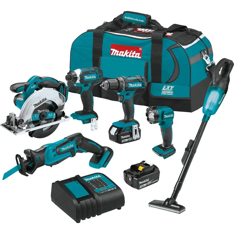Makita XT614SX1 18V LXT Lithium-Ion Cordless 6-Piece Combo 3.0Ah Kit