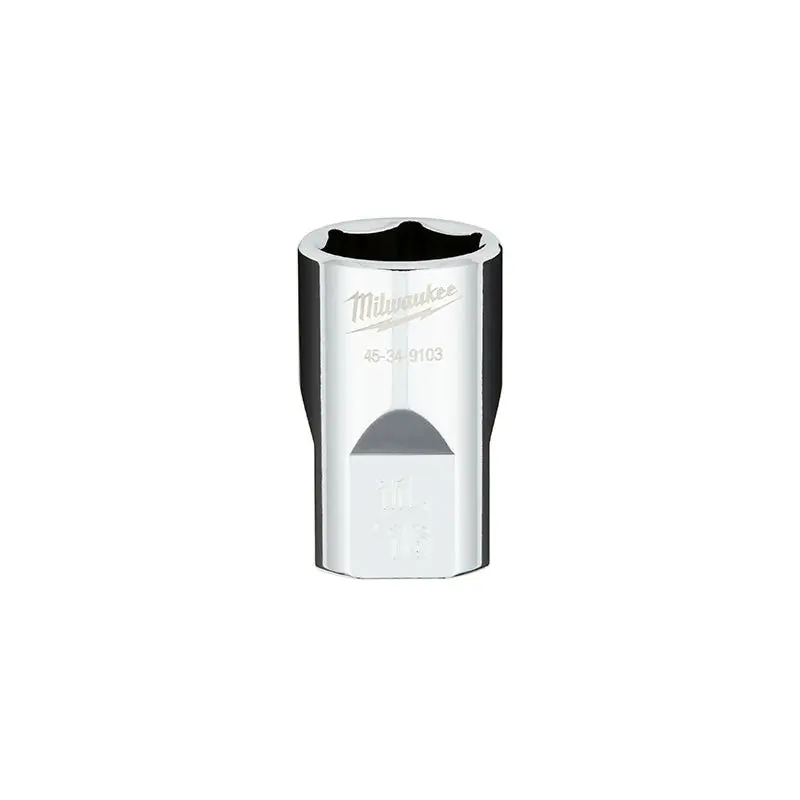 Milwaukee 45-34-9103 1/2" Drive 11/16" SAE 6-Point Socket with FOUR FLAT Sides