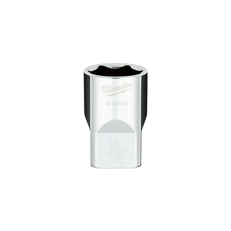 Milwaukee 45-34-9104 1/2" Drive 3/4" SAE 6-Point Socket with FOUR FLAT Sides