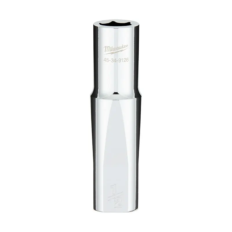 Milwaukee 45-34-9126 1/2" Drive 1/2" SAE 6-Point Deep Socket with FOUR FLAT Sides