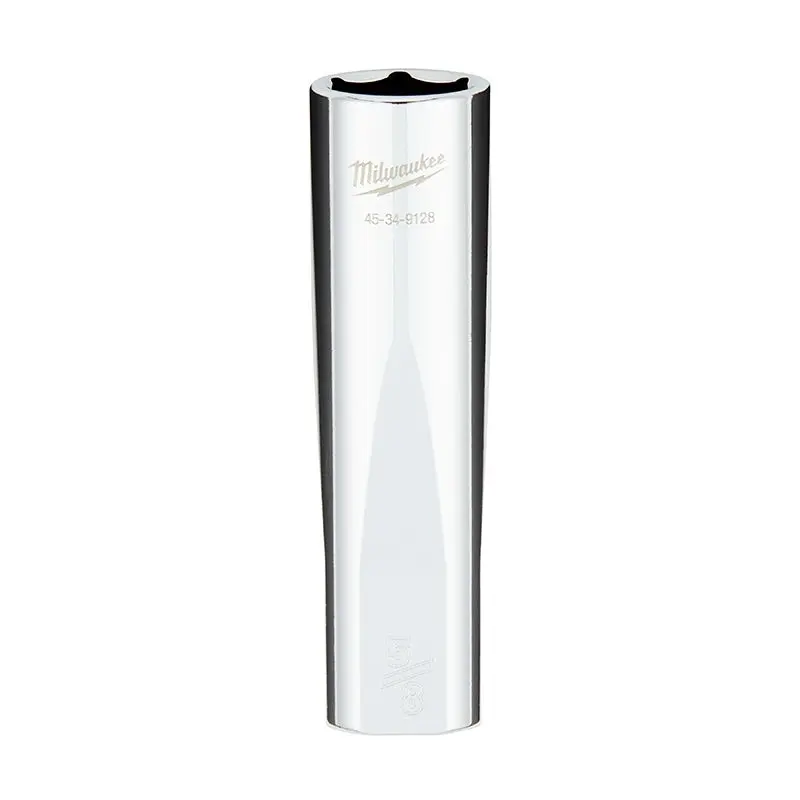 Milwaukee 45-34-9128 1/2" Drive 5/8" SAE 6-Point Deep Socket with FOUR FLAT Sides