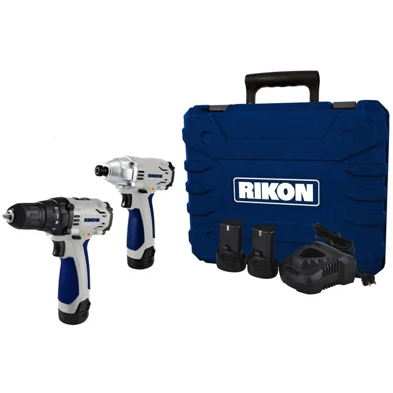 Rikon 31-122 12v Li Drill/ Impact Driver Combo Pack w/2 Batteries